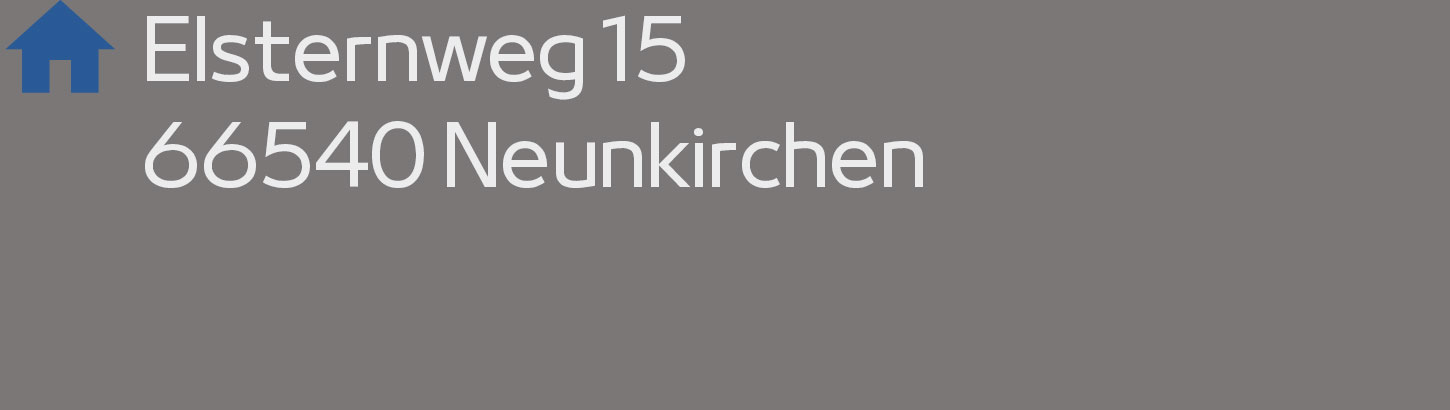 Anschrift Elsternweg 15, 66540 Neunkirchen